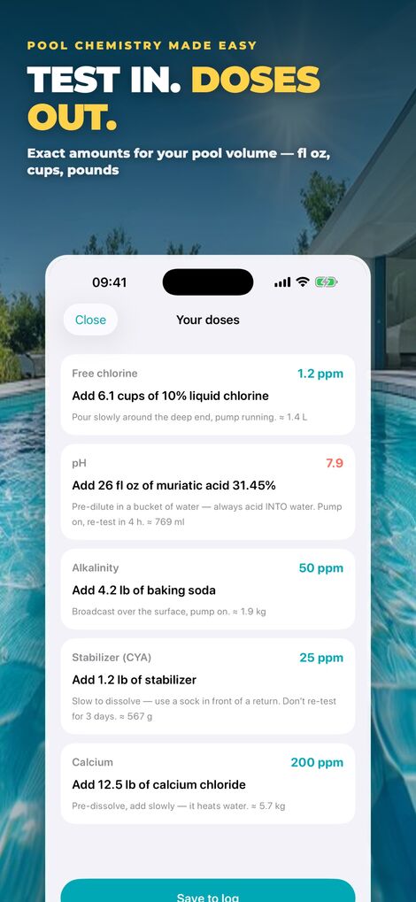 Pool Chemist, кадр из App Store